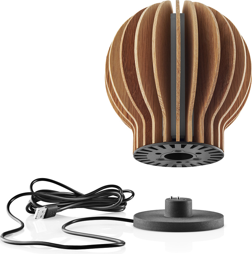 Radiant Round Lampa stolna LED tamni hrast