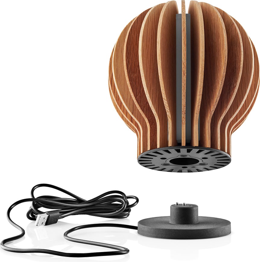 Radiant Round Επιτραπέζιο Φωτιστικό LED, σκούρα δρυς