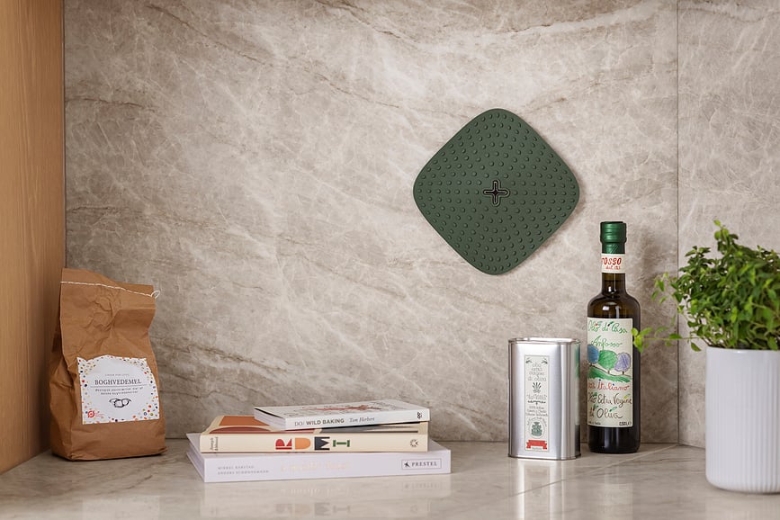 Salvamanteles Green Tools, 18 x 18 cm, con gancho de pared