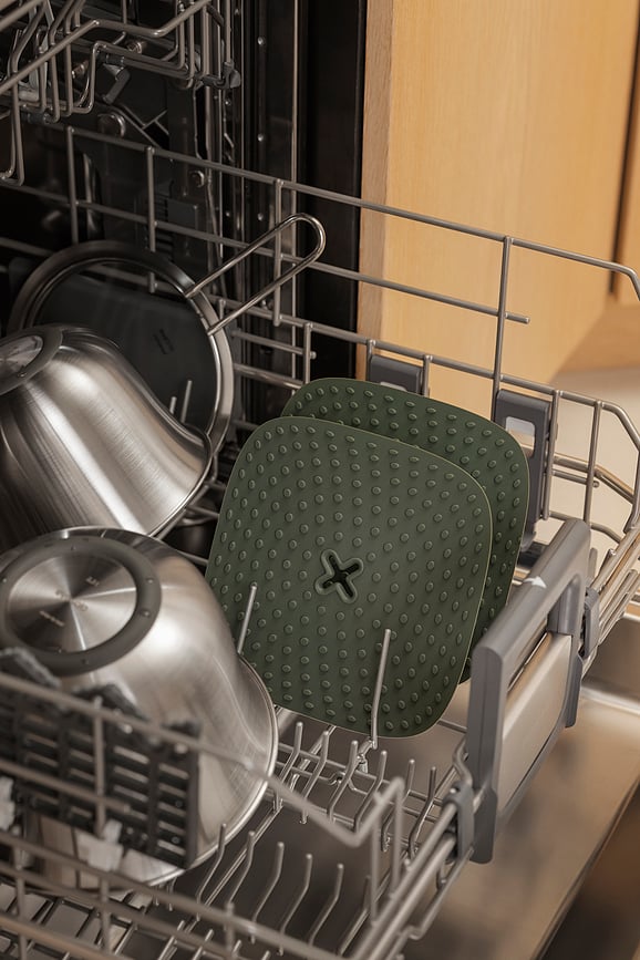 Salvamanteles Green Tools, 18 x 18 cm, con gancho de pared