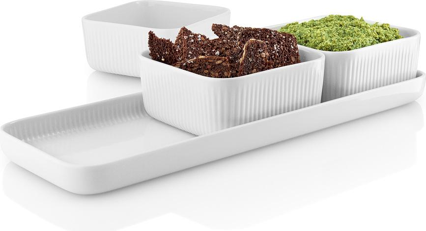 Set de Cuencos para Aperitivos Nova, con bandeja, Set de 4 piezas