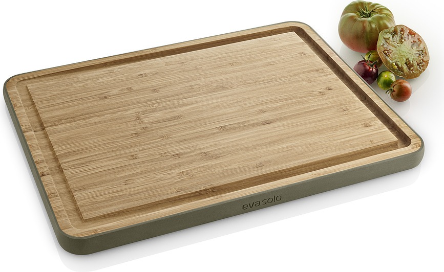 Tabla de cortar de bambú Eva Solo Juice Groove, antideslizante, tono olivo