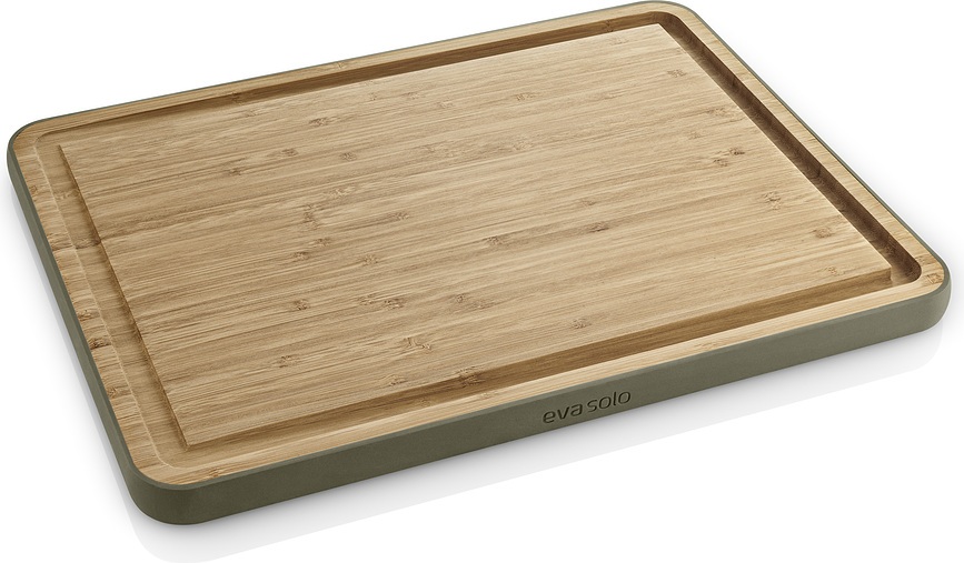 Tabla de cortar de bambú Eva Solo Juice Groove, antideslizante, tono olivo