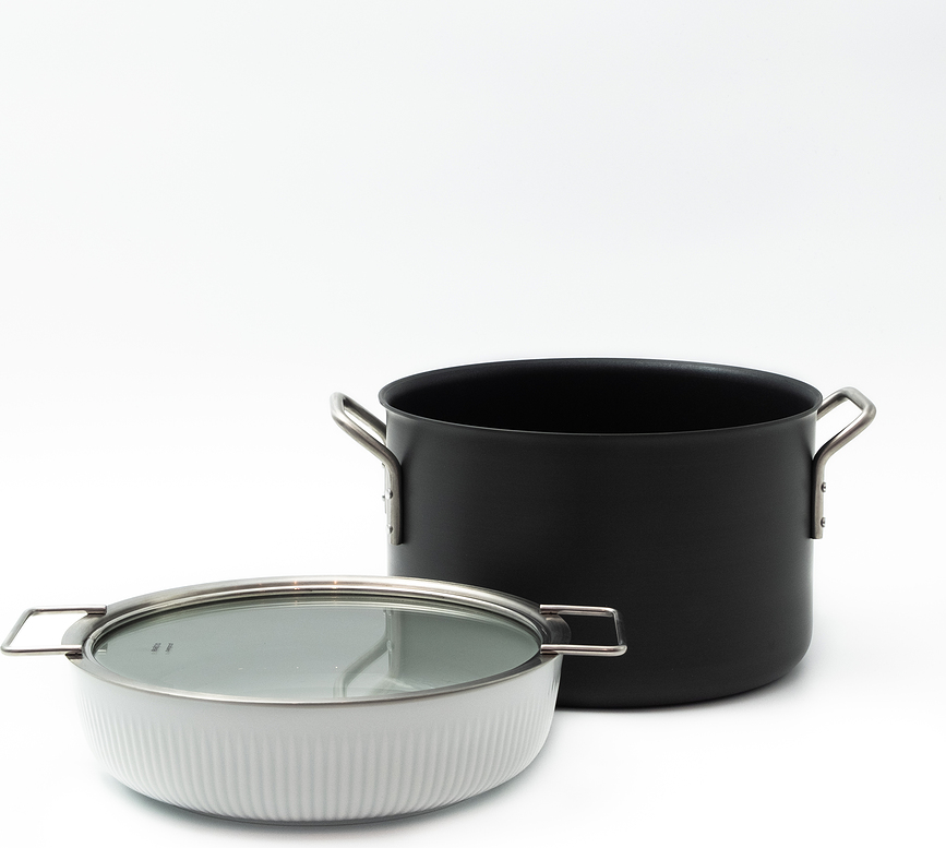 Tapa de cristal Eva Trio, 24 cm, con doble asa