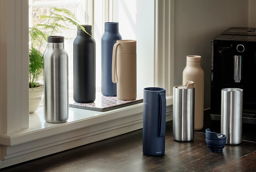 Vaso térmico To Go, 350 ml, pistacho, con asa