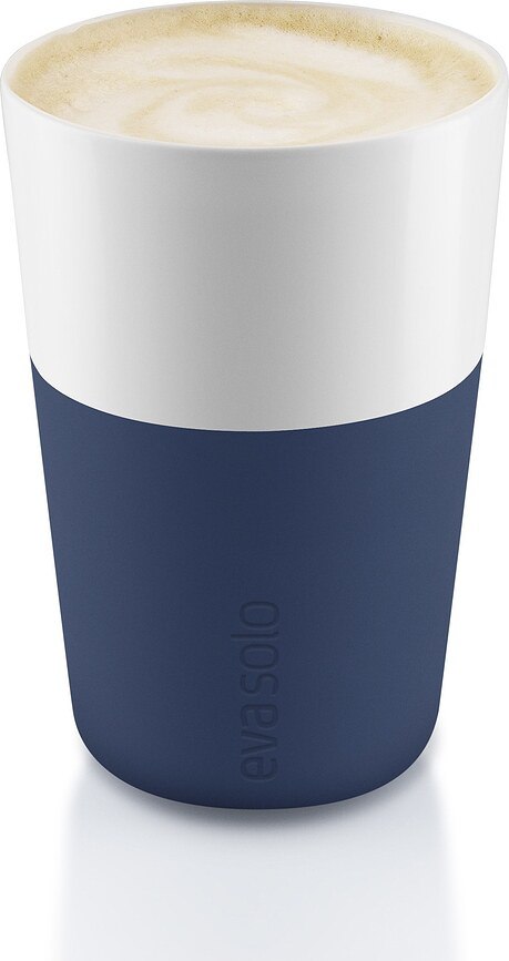 Taza de Café Latte Eva Solo, gris mármol, Pack de 2 unidades