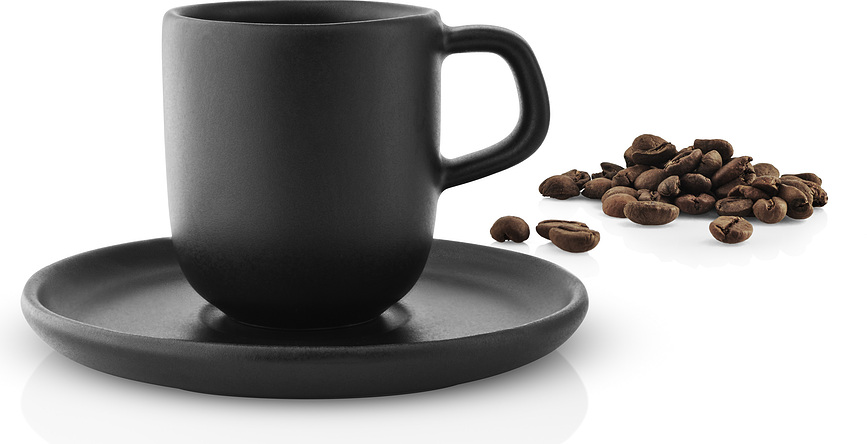 Tazas de espresso Nordic Kitchen, con platillos, 4 unidades