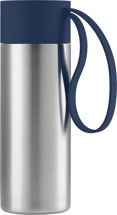 To Go Cup Insulated mug recycled with a navy blue handle