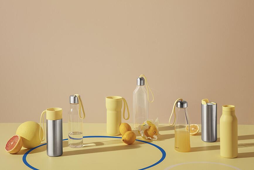 To Go Cup Mug Isotherme avec anse, couleur sable doré