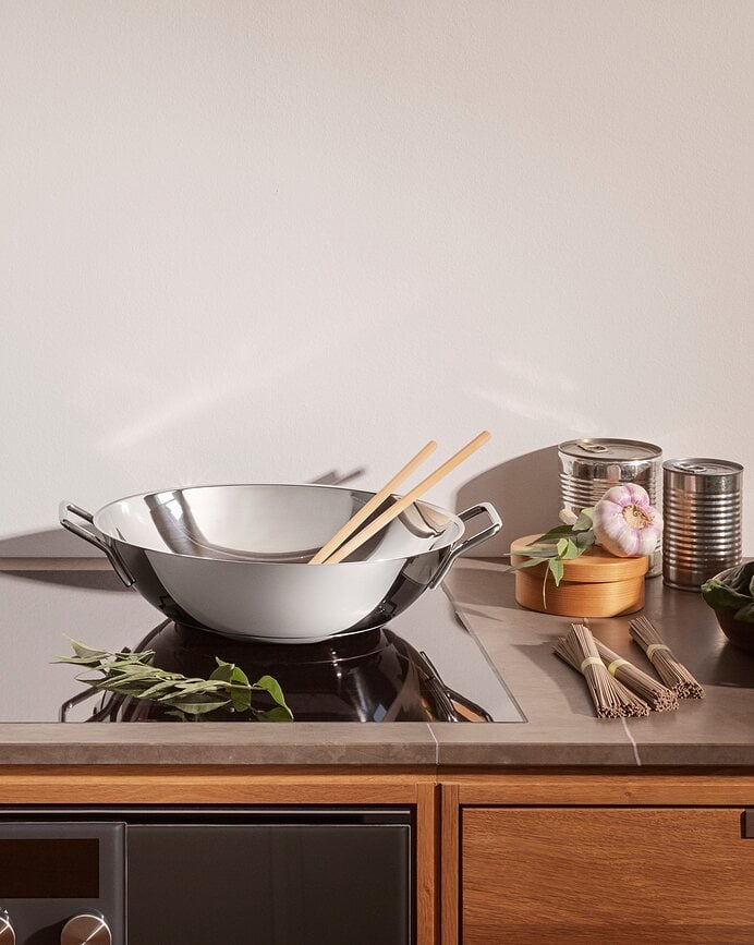 Wok de acero inoxidable Eva Trio, 5 L