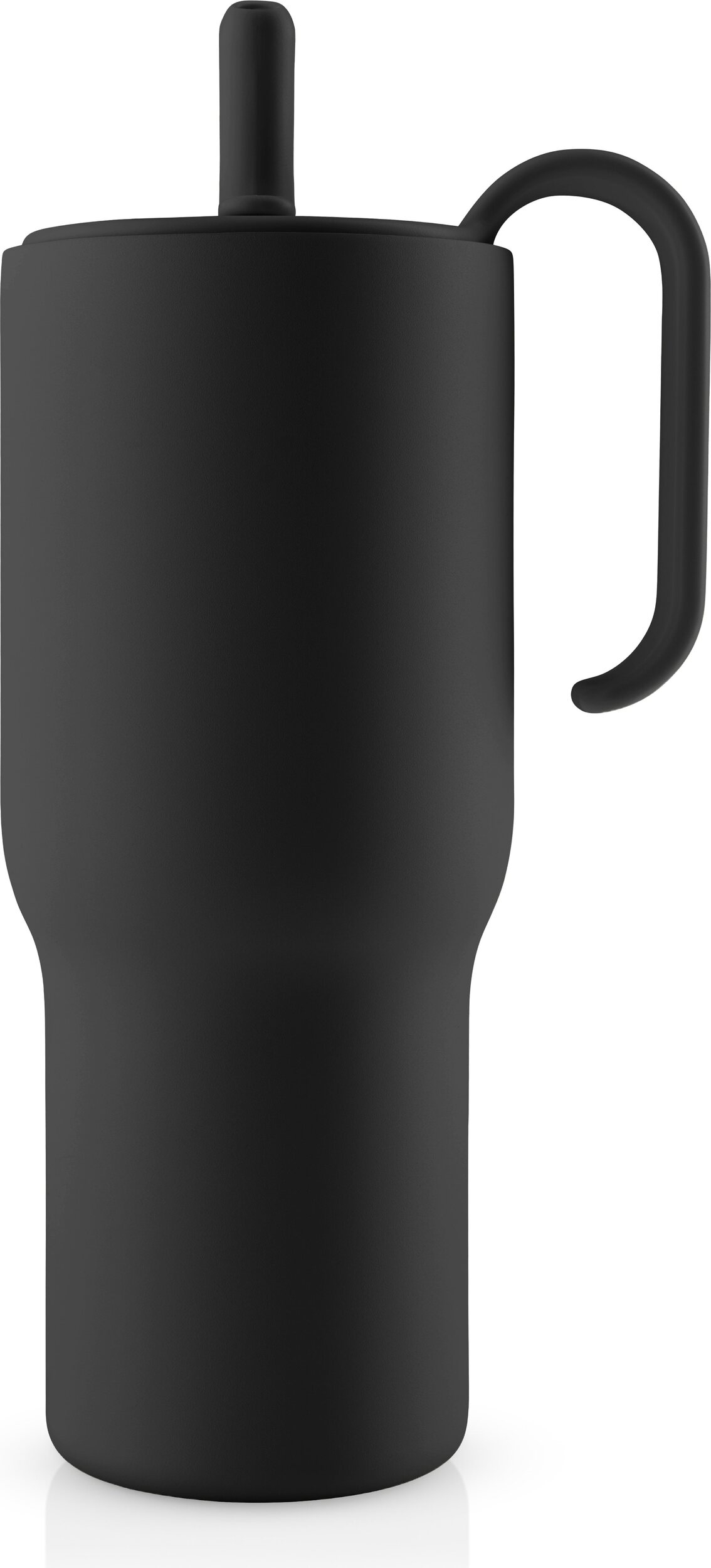 SipnGo Thermobecher mit Strohhalm 0,9 l, schwarz