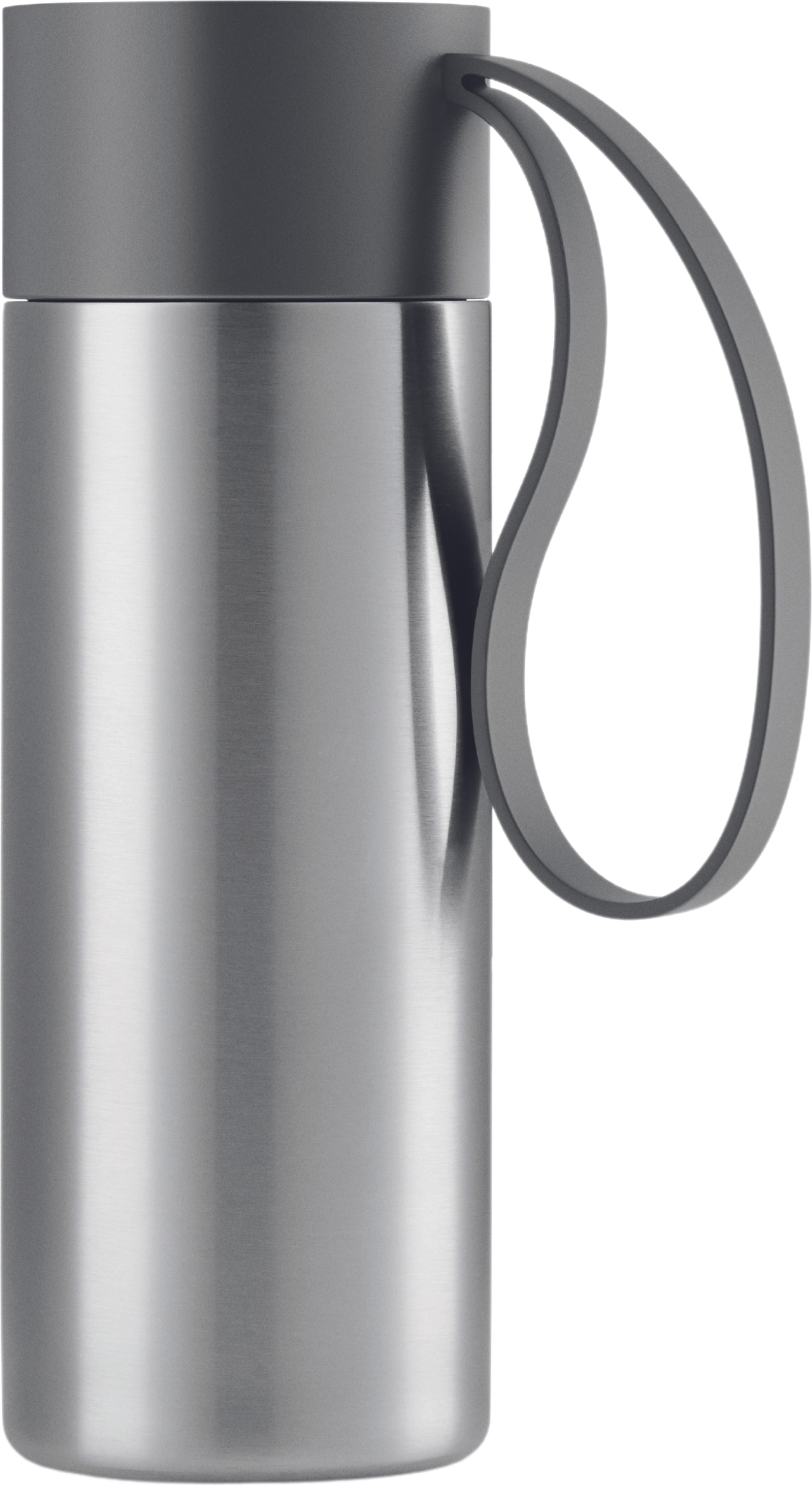 To Go Cup Thermobecher recycelt mit Griff Grau