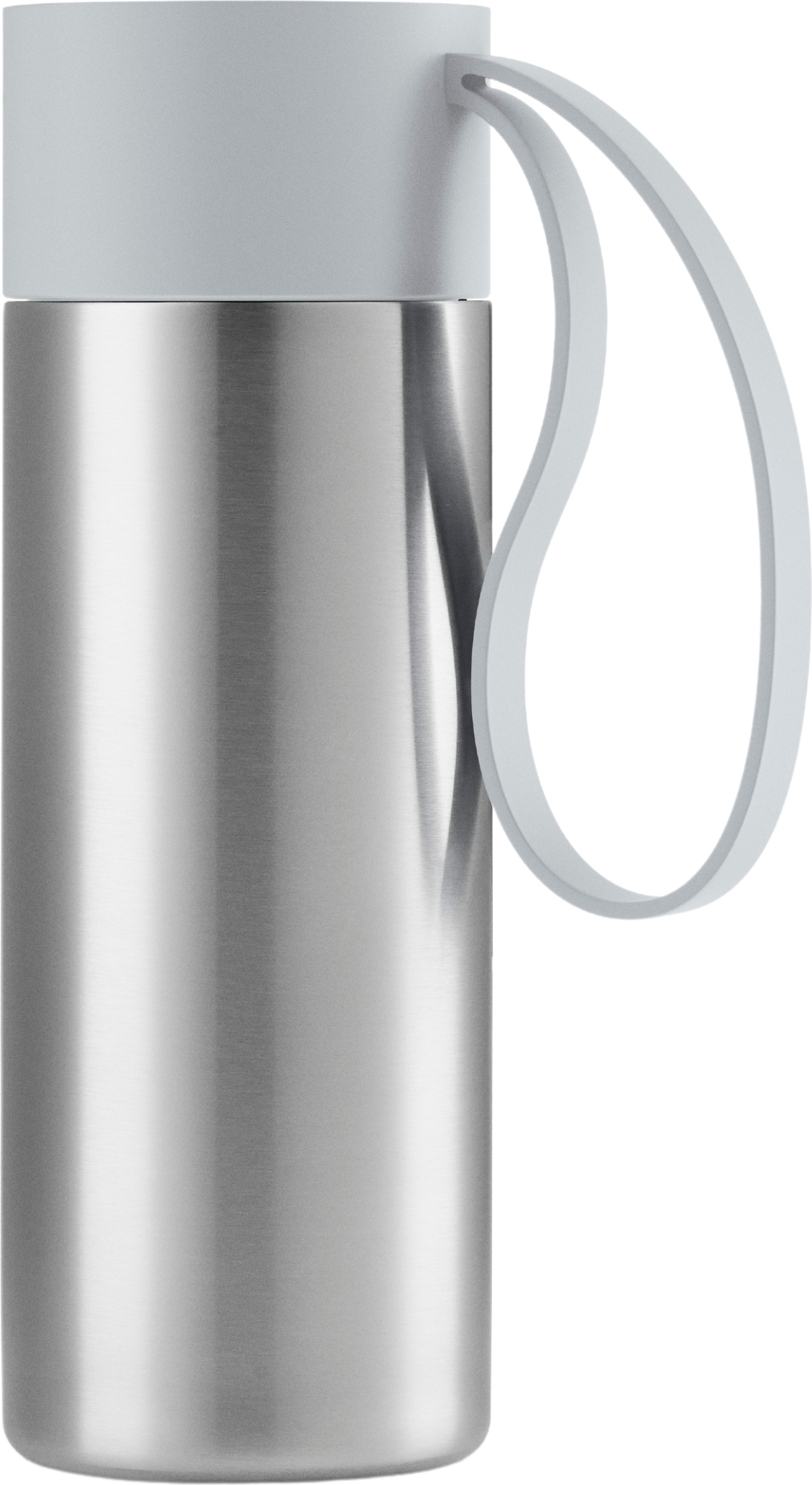 To Go Cup Thermobecher recycelt mit Griff Hellgrau