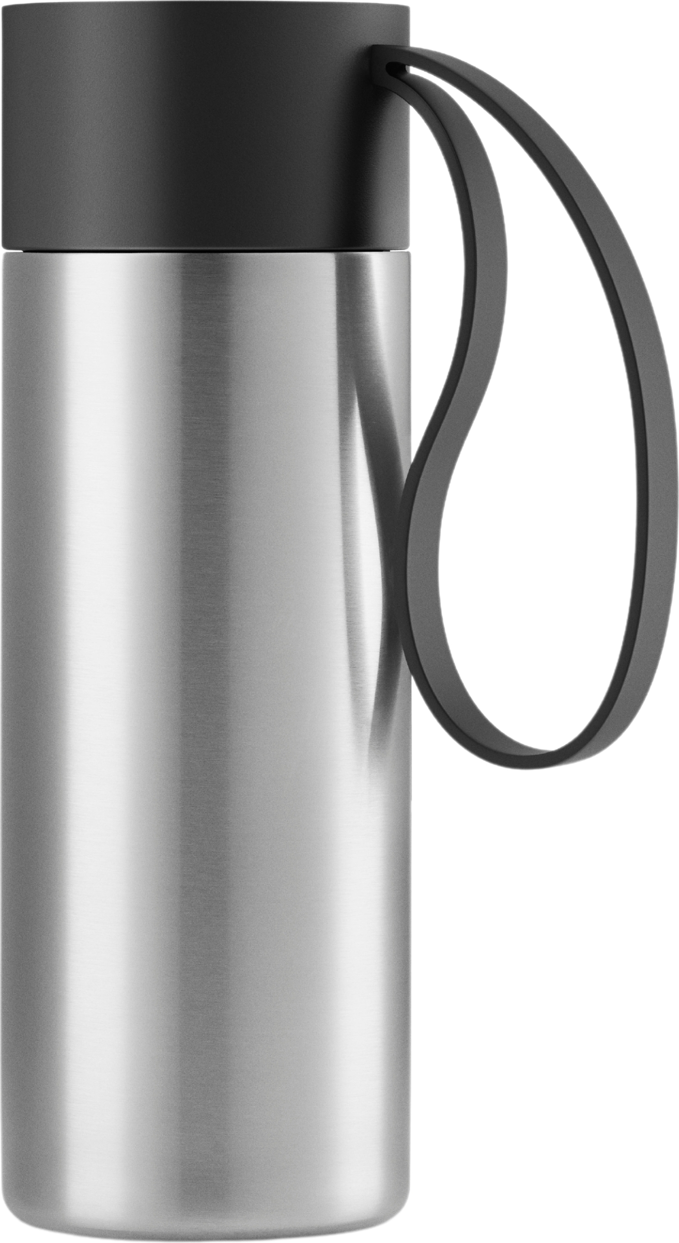 To Go Cup Thermobecher recycelt mit Griff Schwarz