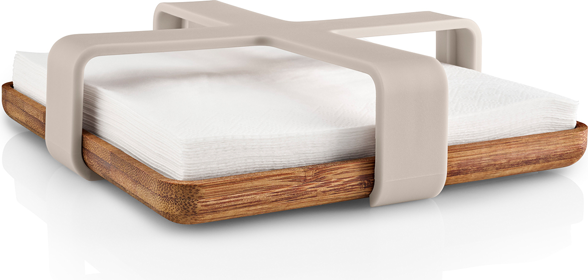 Nordic Kitchen Serviettenhalter 19 cm, sandfarben, Bambus
