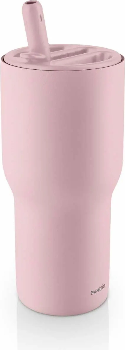 SipnGo Thermobecher mit Strohhalm 0,6 l, hellrosa