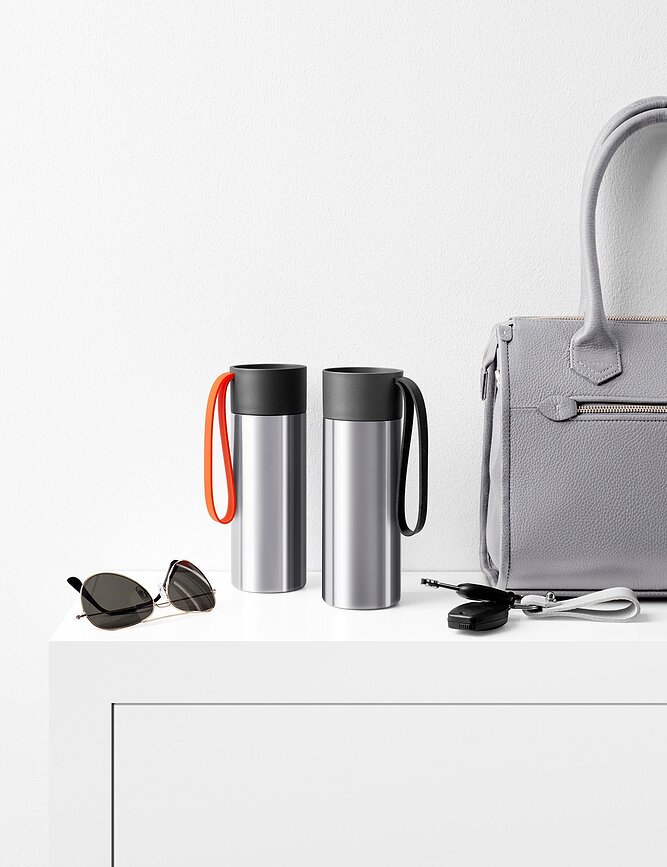 To Go Cup Mug Isotherme avec anse, couleur sable doré