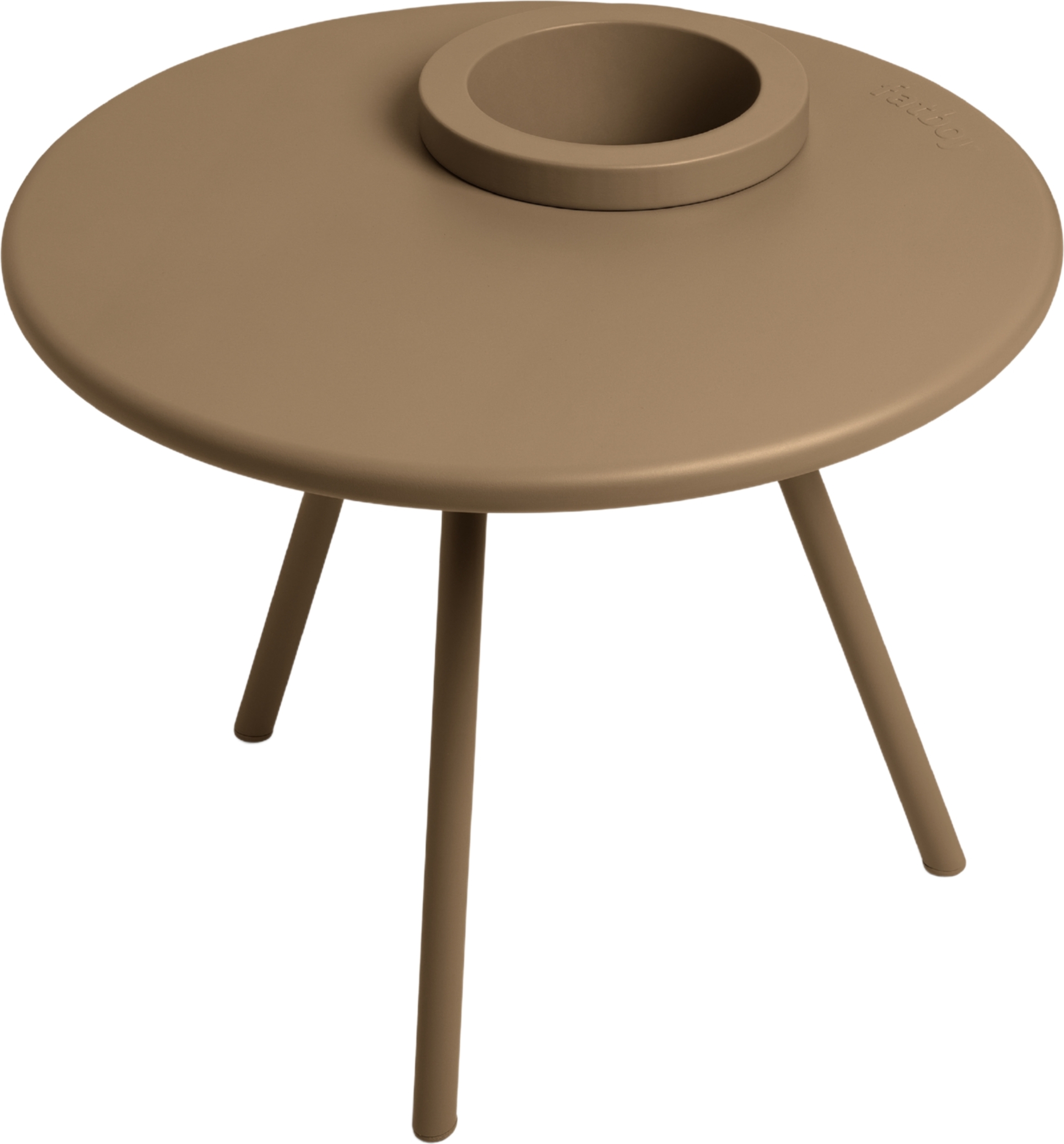 Bakkes Beistelltisch mit Blumentopf braun