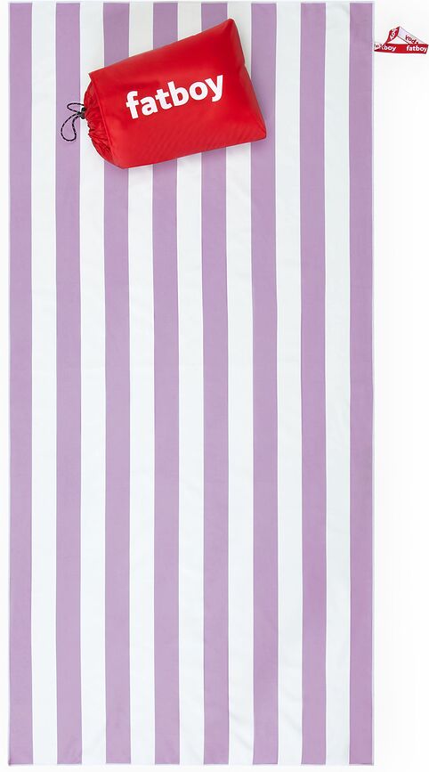 Beach Baggy Serviette de Plage avec étui, lilas, Set 2 pièces
