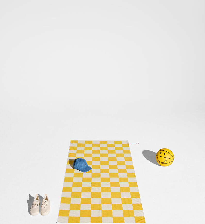 Beach Baggy Chess XL Brisača za plažo, svetlo modra, z etuijem, 2 kosa