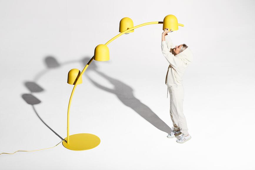 Big Lebow Podna Lampa žuta