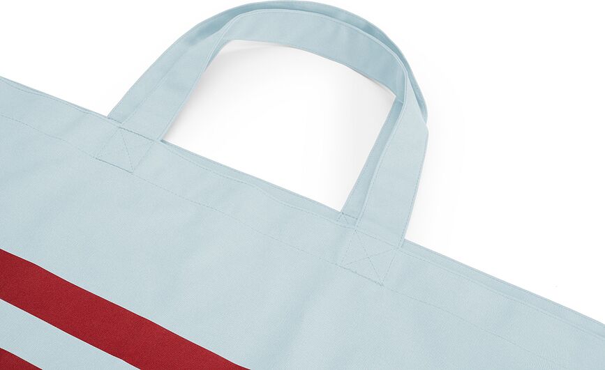 Bolsa Carry-Too-Much, gris claro, con rayas rojas