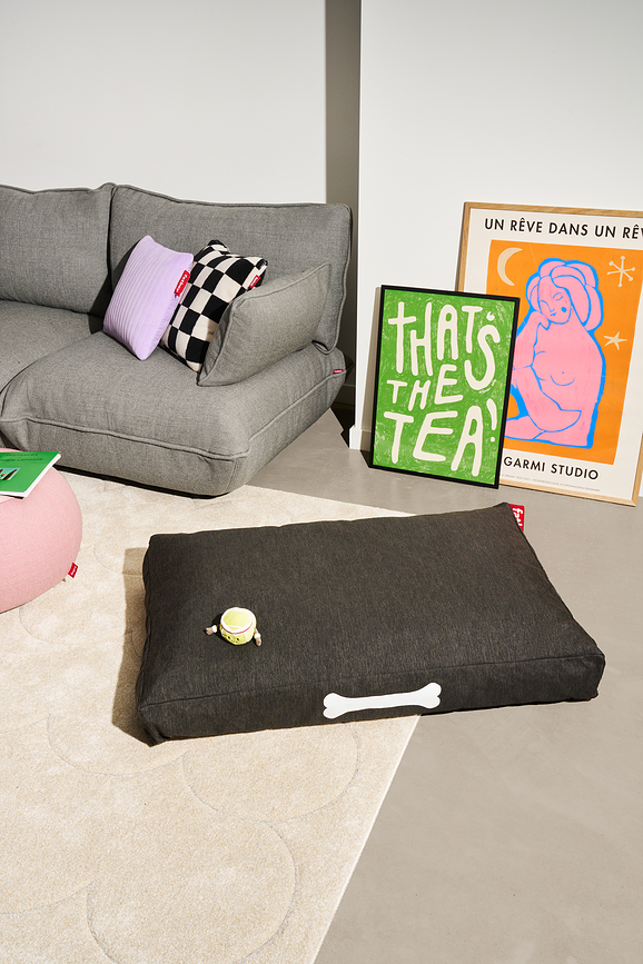 Cama para Perro de Olefin Doggielounge, 120 x 75 cm, gris oscuro