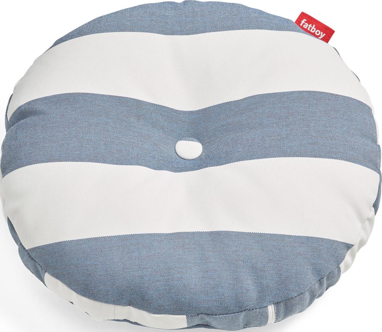 Circle Kissen gestreift blau-weiß