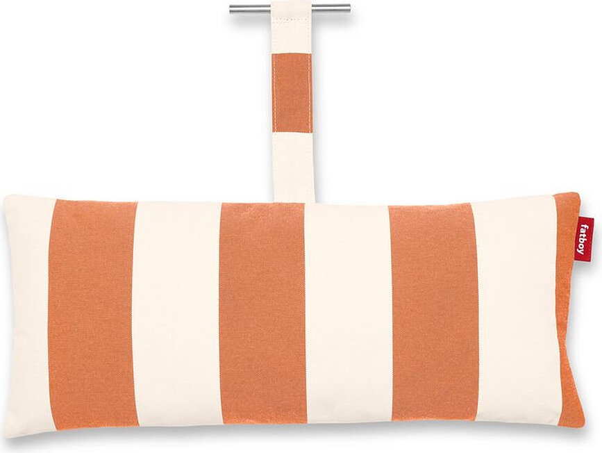 Cojín para hamaca Headdemock Superb, a rayas naranja y beige