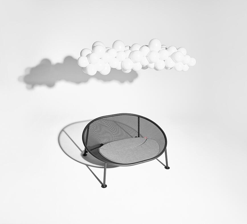 Cojín para Sillón Netorious, a rayas, marrón y beis