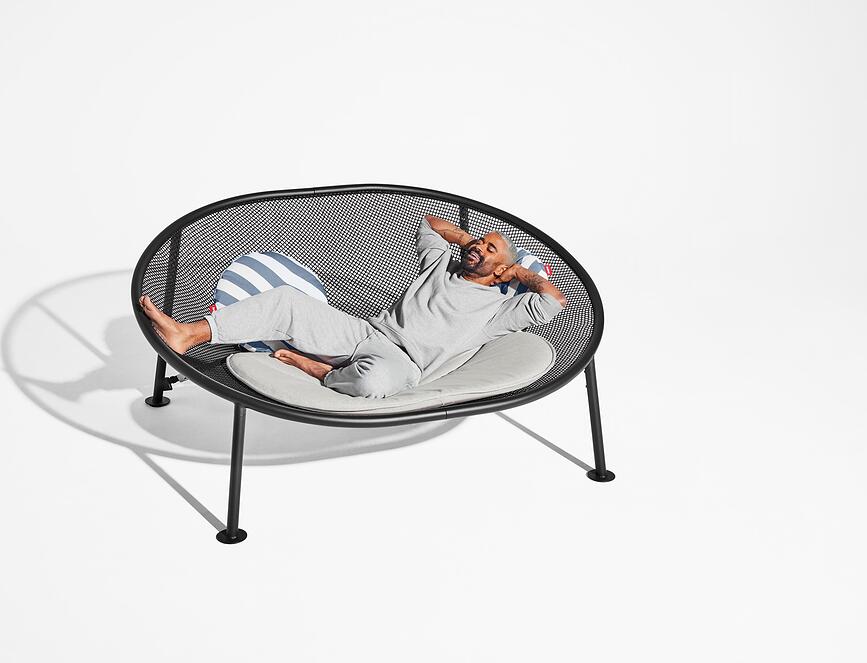 Cojín para Sillón Netorious, a rayas, marrón y beis