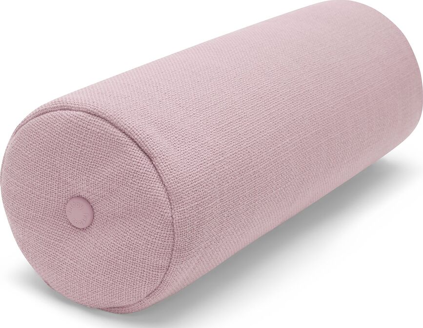 Cojín Rulo Puff Weave Rolster, rosa