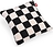 Dekoratívny vankúš Teddy Chess 50 x 50 cm čierno-biely