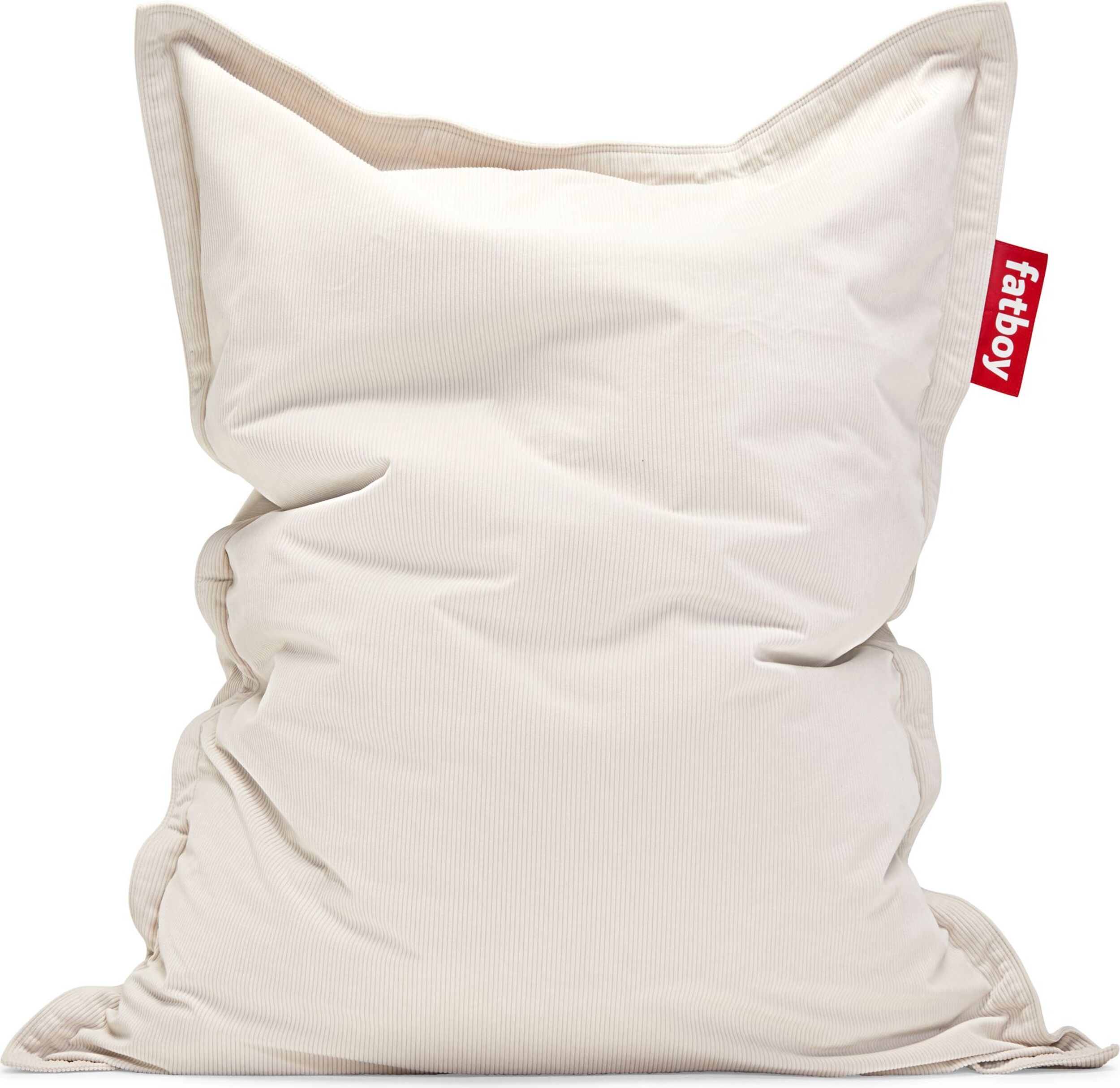 Fatboy The Original Slim Cord Pouf cremefarbig recycelt