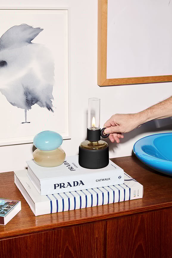 Flamtastique XS Λάμπα λαδιού, μαύρη