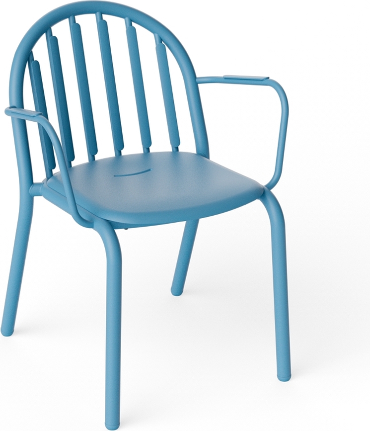 Fred's Gartenstühle blau mit Armlehnen 4 St.