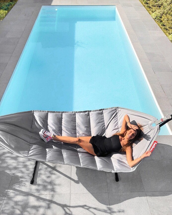 Hamaca Headdemock, con soporte, azul claro