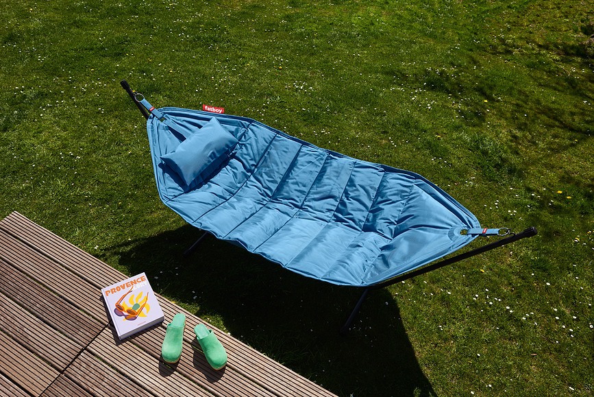 Hamaca Headdemock con soporte y cojín, verde agua