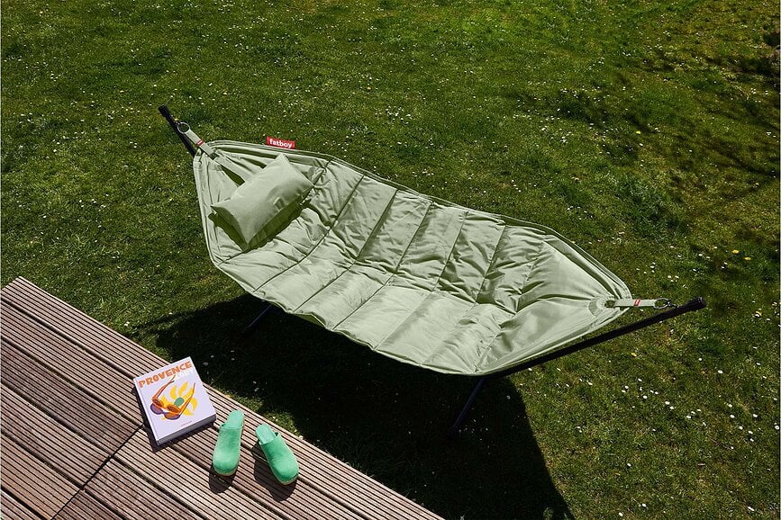 Hamaca Headdemock Deluxe, color topo, con funda