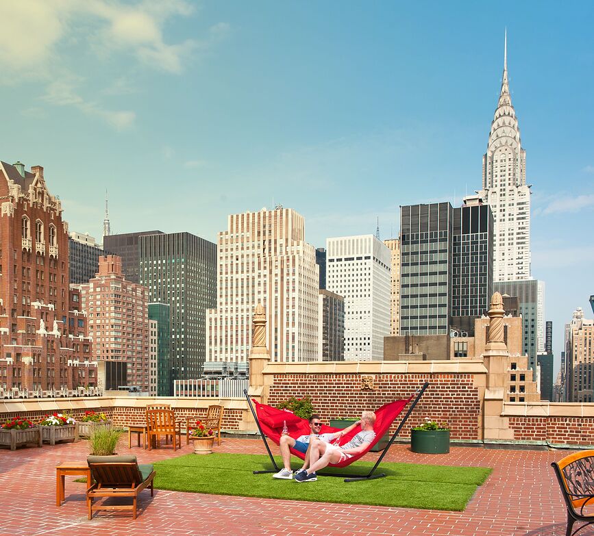 Hamaca Headdemock Deluxe, color topo, con funda