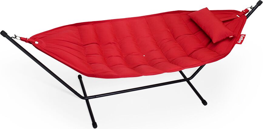 Hamaca Headdemock Superb, roja, con soporte y cojín