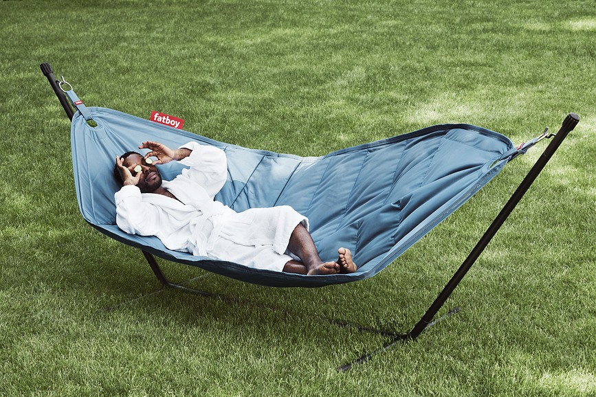 Headdemock Hamac avec support, bleu clair