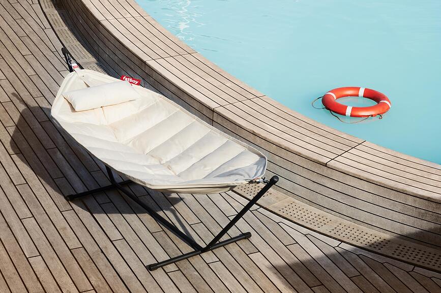 Headdemock Superb Coussin pour Hamac rayé, marron-beige