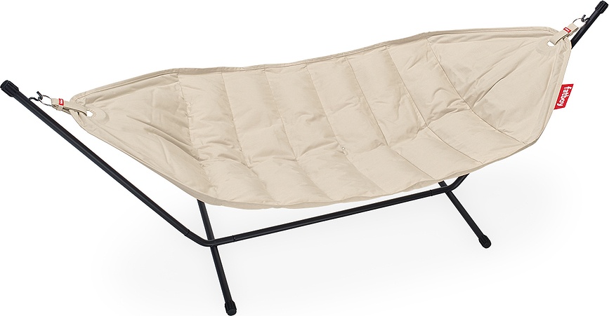 Headdemock Superb Hamac avec support, à rayures marron et crème