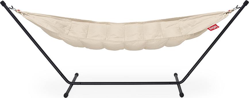 Headdemock Superb Hamac avec support, à rayures marron et crème