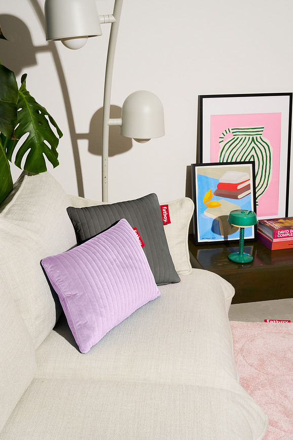 Hotspot Lungo Line Velvet Coussin chauffant, amande