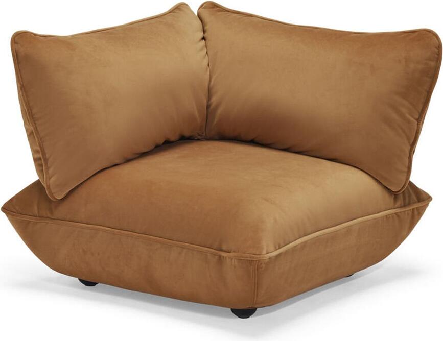 Housse pour canapé d'angle Sumo Velvet recyclé, pétrole