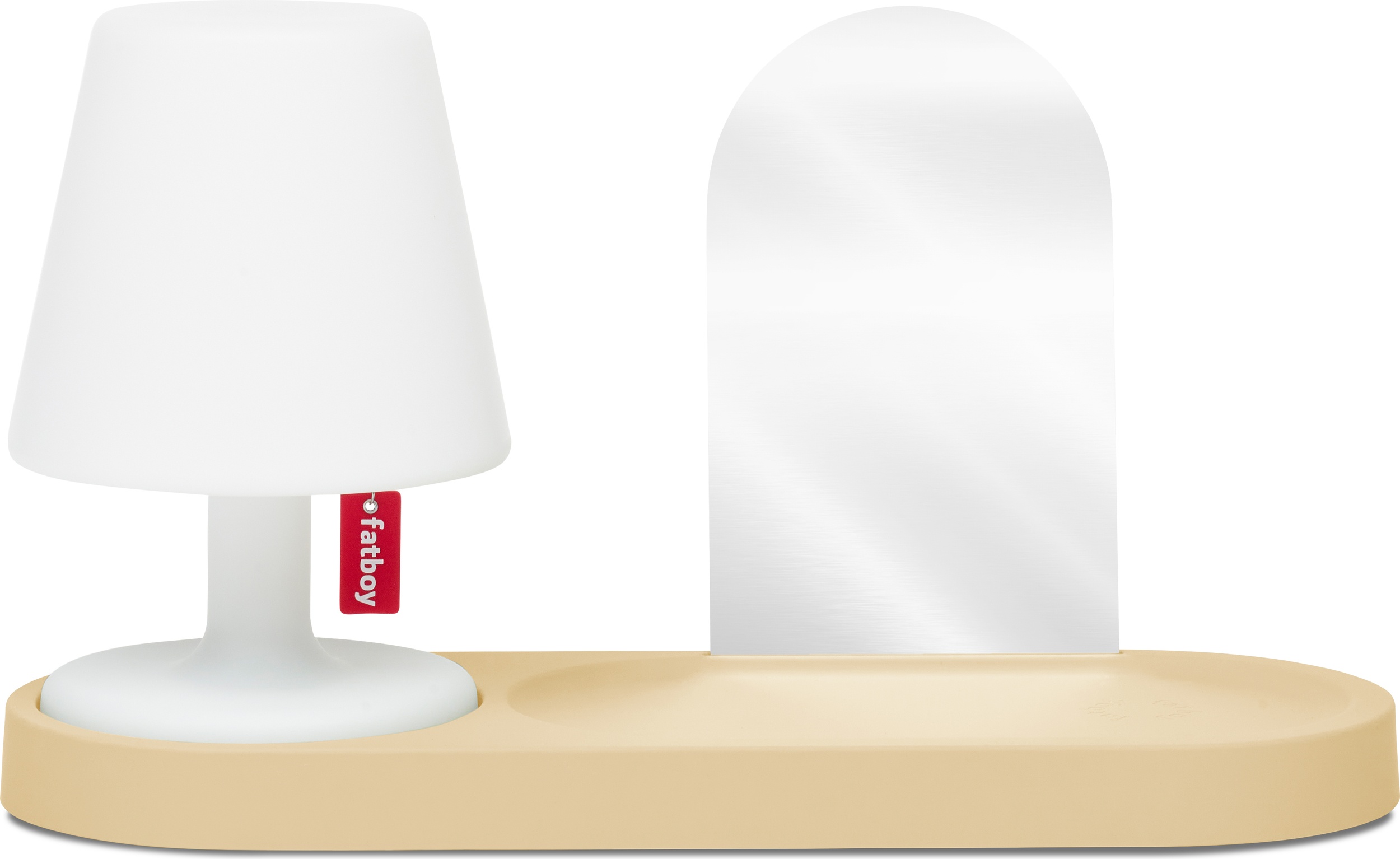 Lampa stołowa Edison the Petit z beżową półką