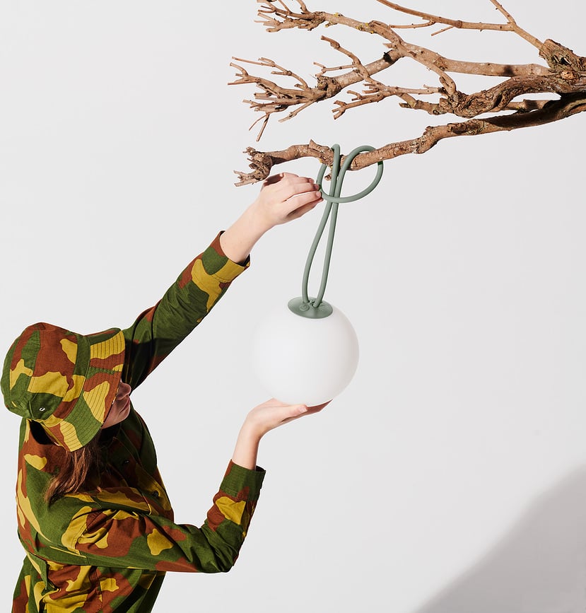 Lámpara inalámbrica Bolleke, color topo