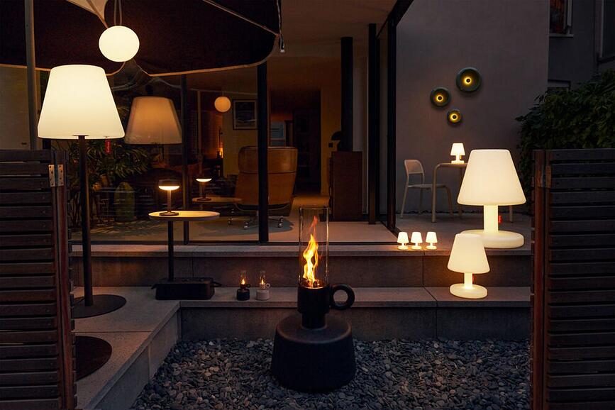 Lampe à huile de jardin Flamtastique anthracite